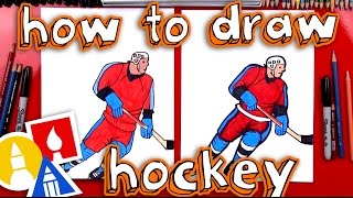 How To Draw A Hockey Player [upl. by Oirotciv]