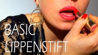 Schmink  Basic  Lippenstift richtig auftragen [upl. by Tnilc]