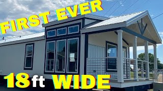 FIRST EVER 18 ft wide mobile home tour Single wide with a tiny house vibe Mobile Home Tour [upl. by Asiluy]