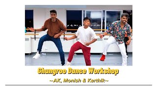 Ghungroo Dance workshop dancewithak Karthik Monish Hrithik Roshan [upl. by Razaele]