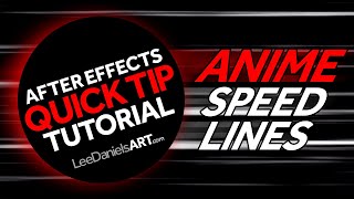 After Effects Tutorial  QUICK TIP  Anime Speed Lines [upl. by Sanson]