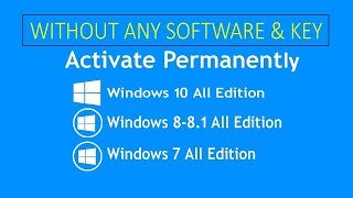 Permanently Activate any Windows OS Without Software and Product Key 100 Safe amp Virus Free [upl. by Eiliah]