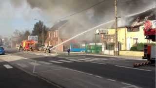 Part 2 Spectaculaire incendie chez un vendeur de bouteilles de gaz route de Mons 59600 Maubeuge [upl. by Olzsal]