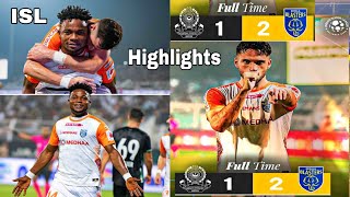 ISL 💥 Mohammedan SC vs Kerala Blasters FC 💥 Match Highlights All Goal 2  1 [upl. by Eedolem]