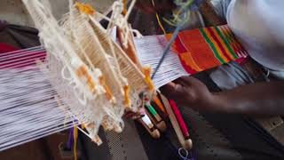 Visiting The Kente Weaving Workshop In Bonwire Ghana [upl. by Adiehsar]