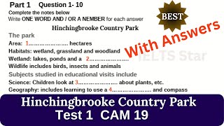 Hinchingbrooke Country Park Listening  Book 19 Test 1 Listening [upl. by Pet735]