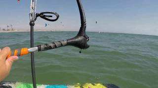 Still Learning to Kiteboard at Belmont Shore Kite Beach in Long Beach Cabrinha Contra [upl. by Yklam]