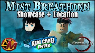 CODES Mist Breathing Showcase  Location  Onikami  Codes in Description [upl. by Settle]