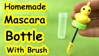 Homemade mascara bottle and brushmascara bottlehow to make mascara at homeSajals Art [upl. by Lseil]