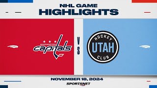 NHL Highlights  Capitals vs Utah HC  November 18 2024 [upl. by Nets]