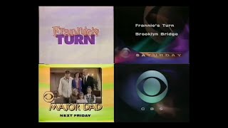 CBS 19921993 Network promo with Frannie’s Turn and Major Dad Season 4 Premiere [upl. by Eenet]