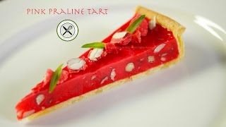 The Pink Praline Tart Recipe – Bruno Albouze [upl. by Geier]