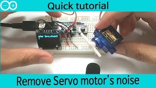 Remove Servo motors noise buzzing shaking humming mg90 mg90s [upl. by Ivets381]