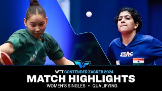 Anna Hursey vs Swastika Ghosh  WS Qual  WTT Contender Zagreb 2024 [upl. by Nelon]