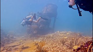 Antigua  December 2023  Diving the Barge near Sandals Grand Antiqua [upl. by Teri539]