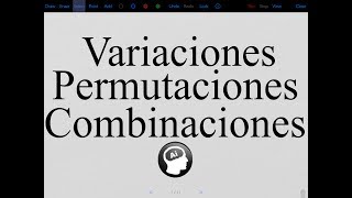 Combinatoria variaciones permutaciones combinaciones [upl. by Raynor477]