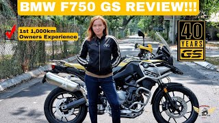 VLOG 29 2021 BMW F750 GS REVIEW 40years  1st 1000km Experience I Break In Running In I 1st PMS [upl. by Tasiana]