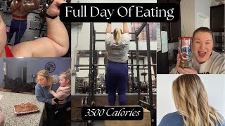 FULL DAY OF EATING3500 caloriesback and biceps workout [upl. by Morentz]