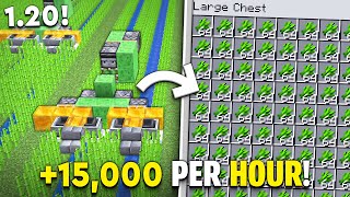 Minecraft BEST Sugar Cane Farm 121  New  15000 Per Hour [upl. by Esinaej]