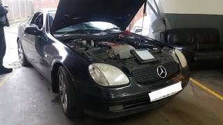 Mercedes SLK230 kompressor 1999 OBD Location [upl. by Teerell614]