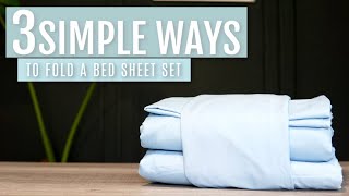 3 Simple Ways to Fold a Bed Sheet Set  Judi the Organizer [upl. by Ghiselin]