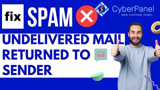 Cyberpanel Rainloop Mail Undelivered issue  How to resolve mail Undelivered returned to sender [upl. by Carleen484]