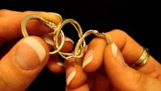 6 Band Puzzle Ring Instructions Video [upl. by Jessika226]