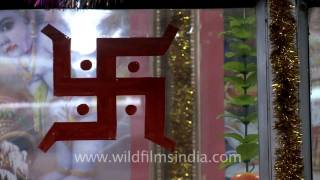 Swastika sign in use at Indian temple [upl. by Jeniece]