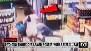 8YearOld Girl Takes Down Armed Robber With Baseball Bat [upl. by Thorrlow66]