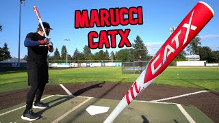 Hitting with the MARUCCI CATX  BBCOR Baseball Bat Review [upl. by Lefton]