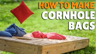 How to Make Cornhole Bags  DIY Cornhole Bag [upl. by Aeslek433]