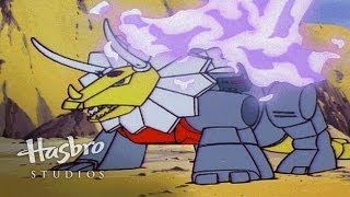 Transformers Generation 1  Dinobots to the Rescue  Transformers Official [upl. by Ydolem]