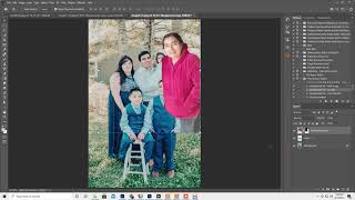 Adding a loved one into a photo using Photoshop quick select layers refine edge and the move tool [upl. by Cykana648]