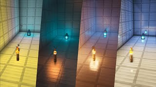 Minecraft Colored Lighting Shaders Comparison Voxlementary SEUS PTGI MollyVX NostalgiaVX [upl. by Ahsatel749]