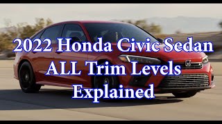 2022 Honda Civic ALL Trim Levels Explained with Features [upl. by Elkcim]