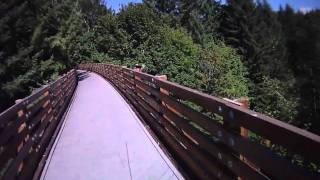 Crossing the Trestle on the BanksVernonia Trail south of Stub Stewart Park [upl. by Niuqaoj]