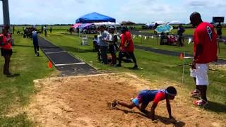 10 Year Old Ryan Niblett Long Jumps 16 ft 5 in [upl. by Yltneb]