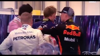 F1  Max Verstappen FIGHTS Esteban Ocon after Crash in 2018 Brazil GP [upl. by Yemorej]