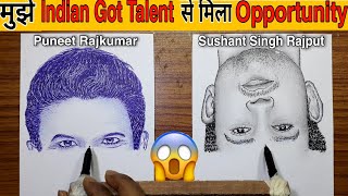 I got opportunity from Indias Got Talent😱  Reverse Drawing😮 Puneet Rajkumar 😓 Sushant Singh Rajput [upl. by Davidson]