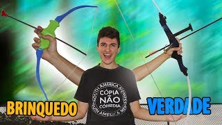 ARCO E FLECHA DE BRINQUEDO VS DE VERDADE [upl. by Jehial101]