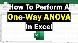 How To Perform A OneWay ANOVA Test In Excel [upl. by Beka]