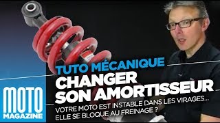 Comment changer son amortisseur moto  Tuto mécanique moto Motomag [upl. by Namaan]