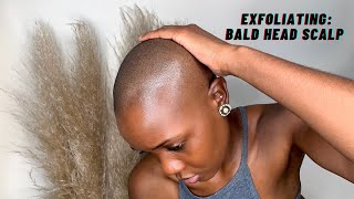 Bald Head What I Use to Exfoliate My Bald Head Scalp After I Cut My Hair amp Why 2021  Mikara Reid [upl. by Evonne]