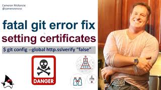 Fix Git clones fatal setting SSL certificate error [upl. by Pozzy]