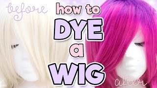 HOW TO DYE A SYNTHETIC WIG  Alexas Wig Series 7 [upl. by Aliza]