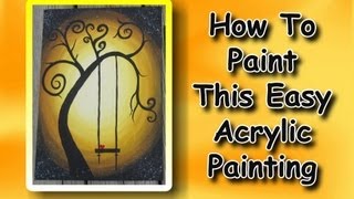 How To Paint An Easy Acrylic Painting For Beginners [upl. by Aryt917]