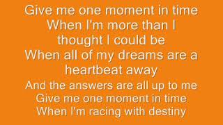 Whitney Houston  One Moment in Time  Lyrics [upl. by Reffotsirk]