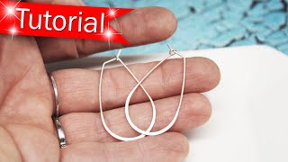 TUTORIAL  MAKE THESE Teardrop Hoop Earrings [upl. by Irbua]