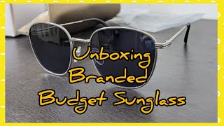 Unboxing Sunglass  Carlton London Square Polarised Sunglass Blue First Look Ajio Online Shopping [upl. by Jana]