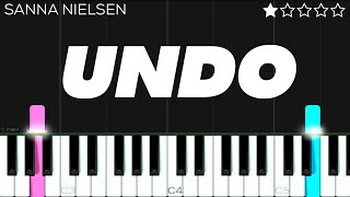 Sanna Nielsen  Undo  EASY Piano Tutorial [upl. by Adnah]